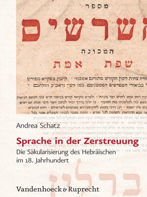 cover image of Sprache in der Zerstreuung